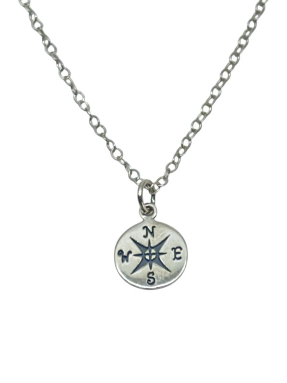 Sterling silver compass rose design necklace - GM1212